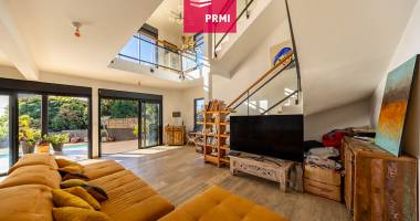 sainte-clotilde/le moufia : splendide villa moderne t5 avec vue sur la mer