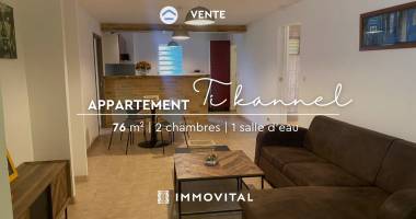 À vendre   appartement t3 meublé en rez-de-chaussée   résidence distillerie   belle-rivière, sainte-rose